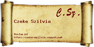 Czeke Szilvia névjegykártya